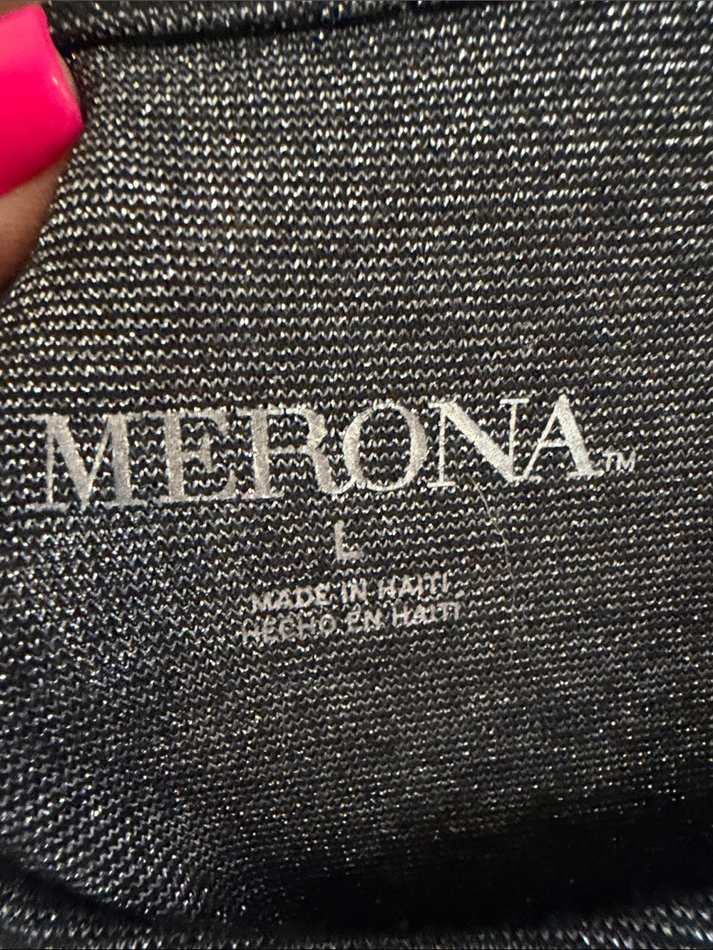 Merona Black and silver metallic Tank Top - Picture 2 of 5